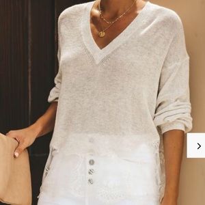 Vici Collection High Heavens Lace Contrast Sweater